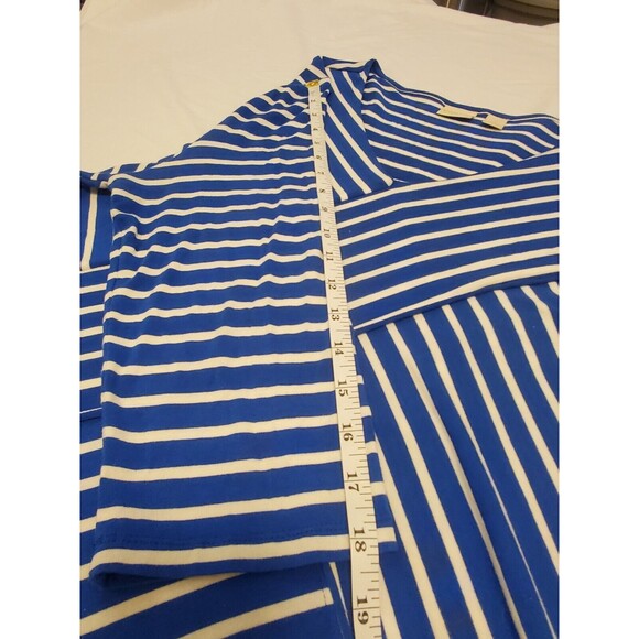 Women Chico's Size 2 Tunic Large Raw Edge Layered fabric 3/4 Sleeve - Picture 8 of 11